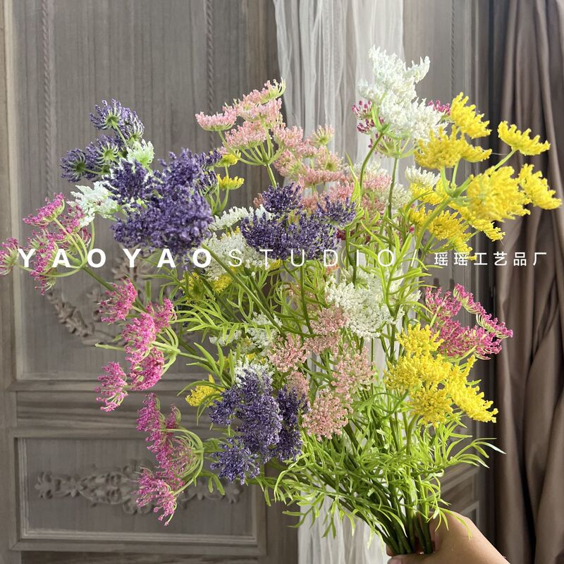 3-Prong Lace Flower Foam Artificial Flower Home Living Room Decoration Wedding Arrangement Photography Props Flower Bouquet Accessories 3-Prong Lace Flower Foam Artificial Flower Home Living Room Decoration Wedding Arrangement Photography Props Flower Bouquet Accessories