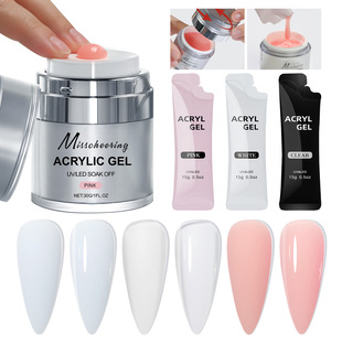 Nail Art New Product Acrylic Press Extension Glue Nail Art Crystal Extension Glue Nude Color Shaping Extension 30ml Wholesale