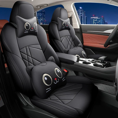 Modelə uyğun (Original) oturacaq örtükləri: Seat Cover All Seasons General - tourmaline-black-cartoon-version-note-the-model-year-rear-half-package