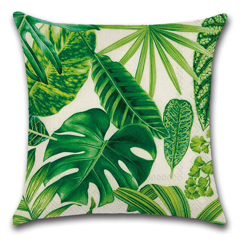 YC Amazonas plantas tropicales flor decoración abrazo funda de almohada casa sofá funda de almohada cojín de hoja de plátano coche