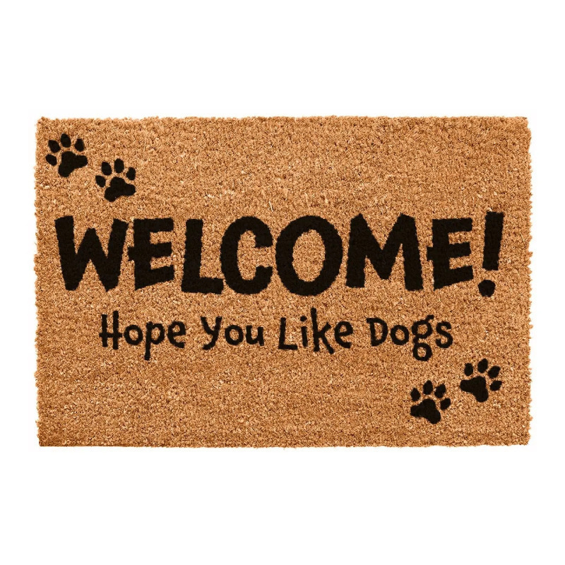Imitation coconut palm Amazon fun text door mat entrance printing dirt-resistant foot mat household non-slip mat wholesale