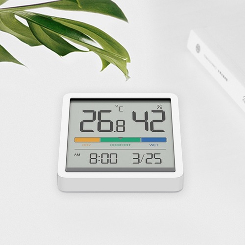 Xiaomi Youpin Rice Item Enjoy Temperature and Humidity Timer Clock Household Bedroom Baby Room Digital Accurate Room Temperature and Humidity Meter
