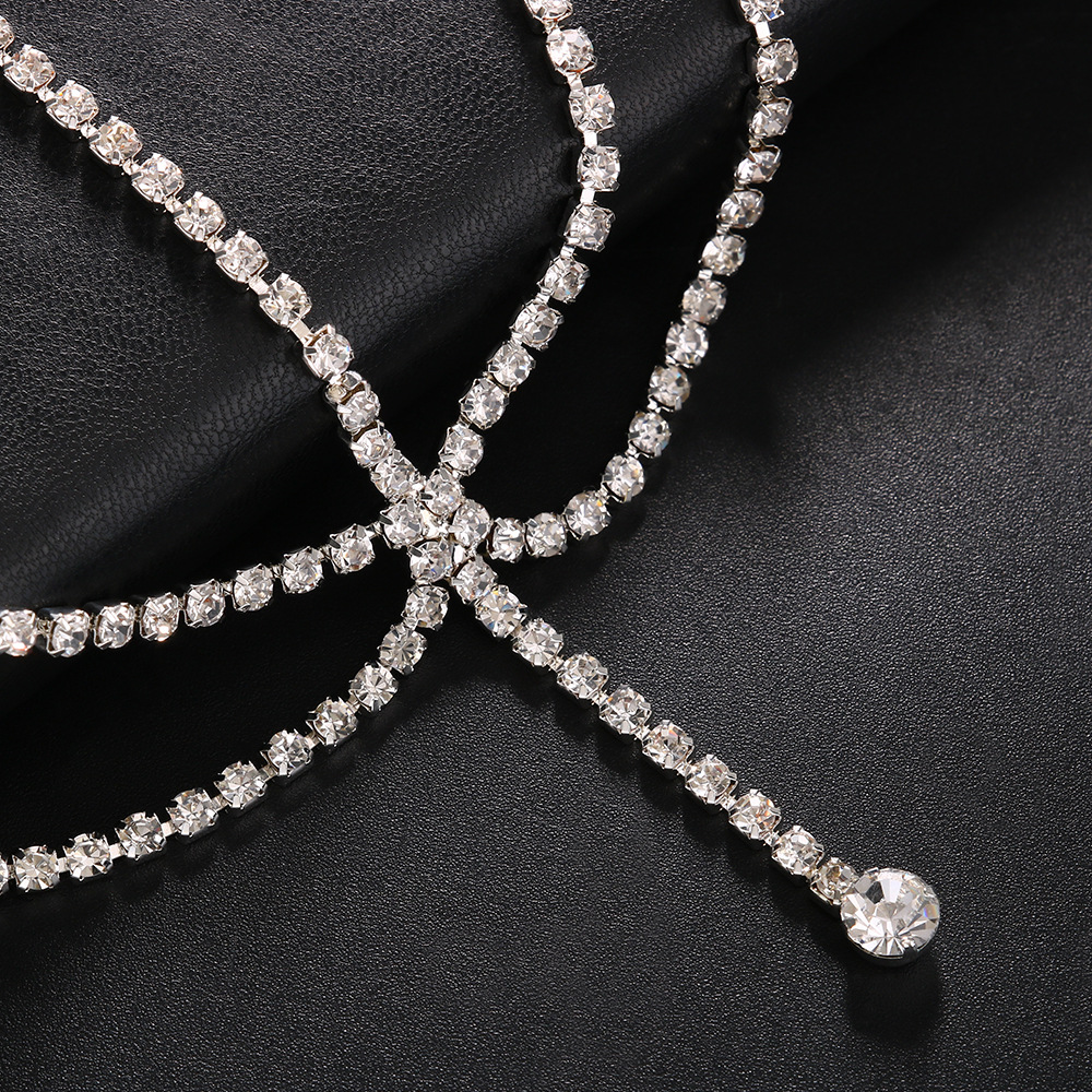 Fashion Solid Color Rhinestone Inlay Rhinestones Forehead lace 1 Piece