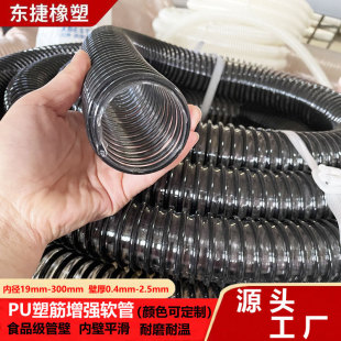 Pu Reinforced Hose with Smooth Inner Wall, Agricultural Machinery Discharge Pipe Dn45, Cold-Resistant and Wear-Resistant Pu Pipe for Seeders