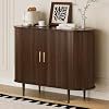 Factory Customized Sideboard Storage Space Modern Grooved Coffee Bar Console Tambour Sliding Door Export
