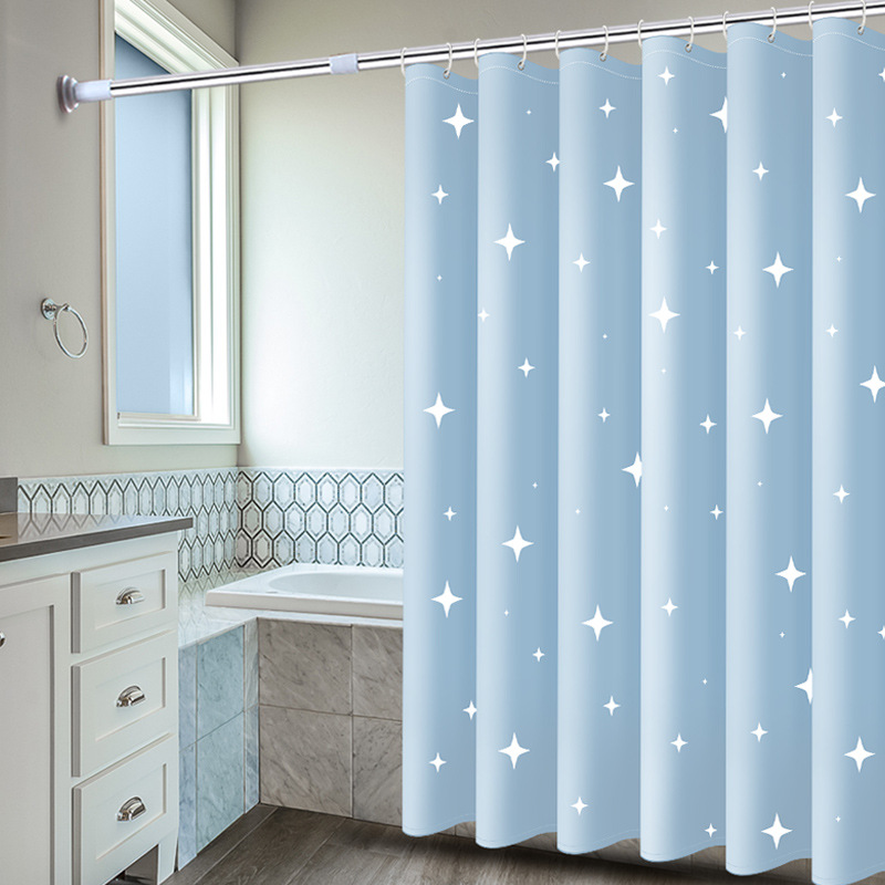 Shower Room Shower Curtains suit Punch holes thickening waterproof Antifungal Curtain fabric TOILET Partition curtain curtain Curtain