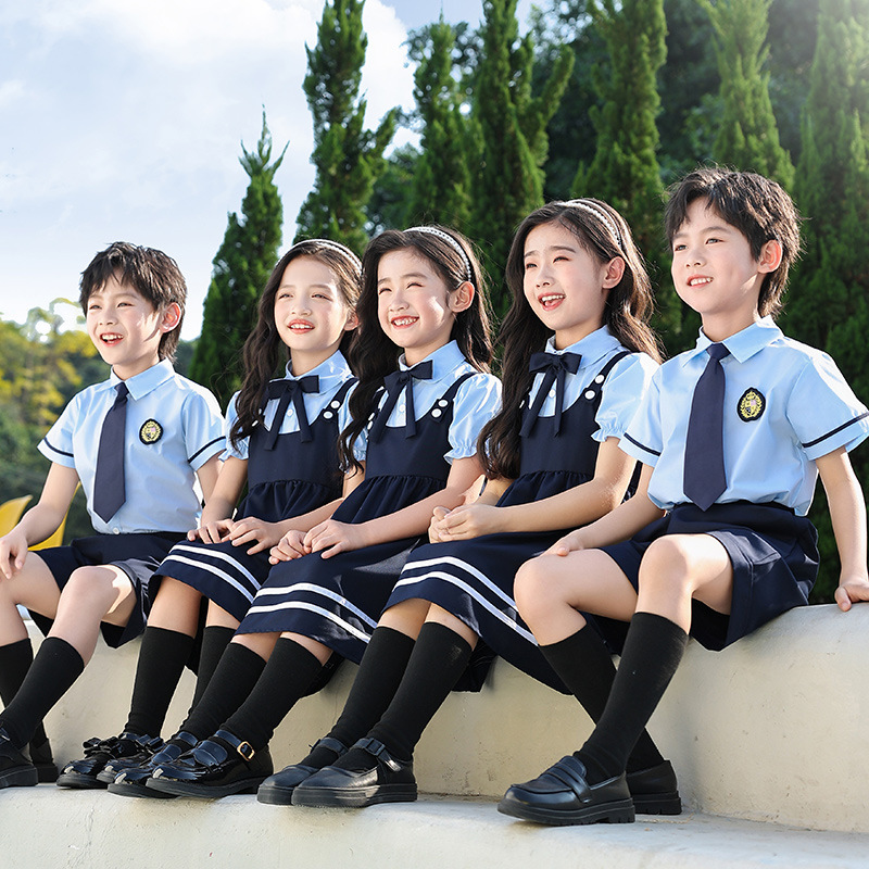 幼兒園園服夏裝兒童演出服中小學生校服夏季套裝一年級班服畢業服
