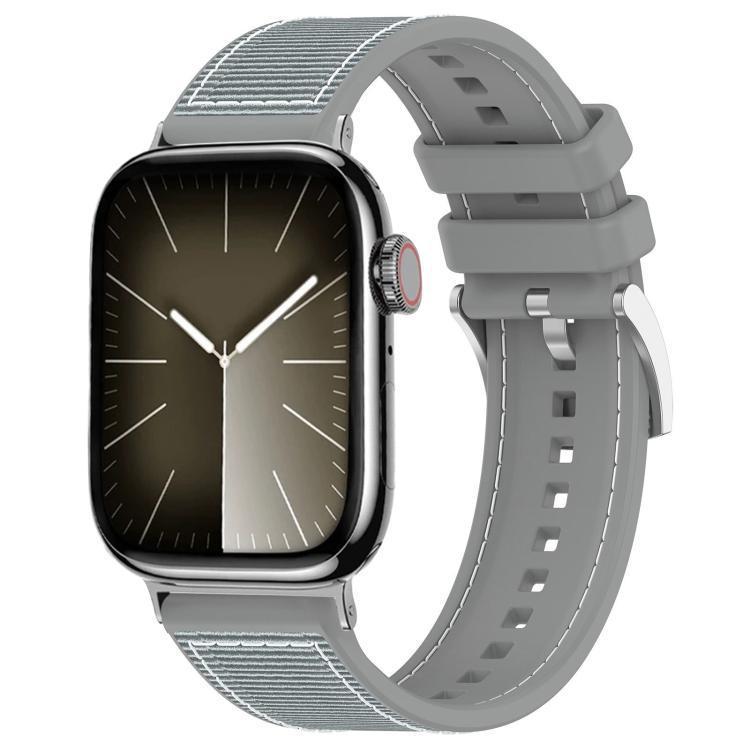 xDfind Nylon compuesto trenzado correa de silicona para Apple Watch 42 / 44 / 45 / 46 / 49mm 22