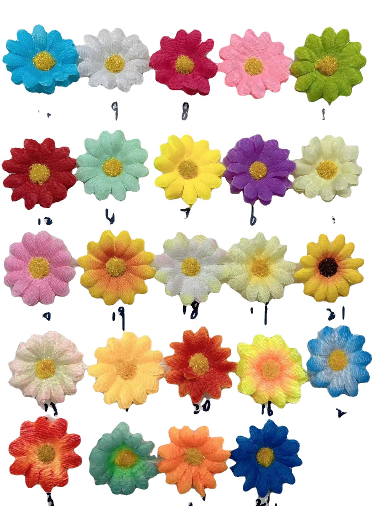 4cm de dos capas pequeño crisantemo girasol flor artificial crisantemo cabeza de flor pequeña Margarita flor artificial