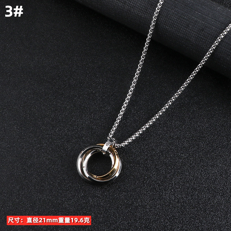 Hombres collar de titanio joyería acero aleación personalizada colgante ins hip hop calle suéter largo cadena accesorios colgantes