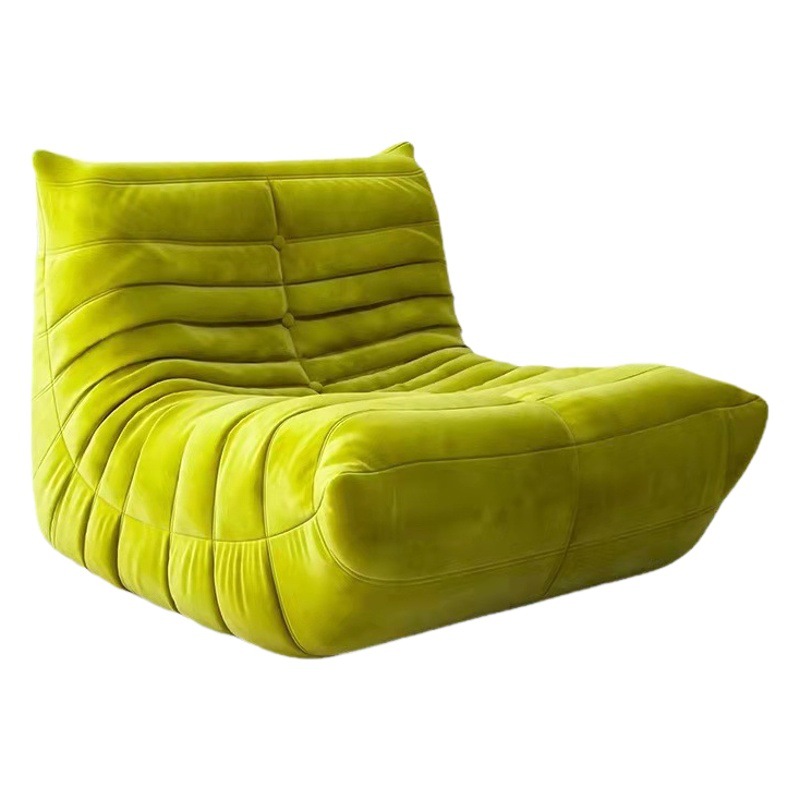 Sofá perezoso plegable cuidadosamente seleccionado, estilo nórdico para sala de estar, silla de ocio para exteriores, sofá cama individual para dormitorio, tatami para siesta.
