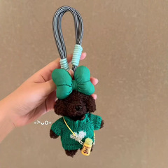 韓国版メイラードテディベア人形バッグペンダント新年クリスマス漫画ぬいぐるみ子犬キーホルダーギフト