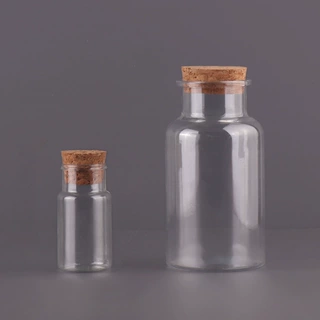 50ml300mlpet塑料木塞瓶透明许愿瓶密封储物光滑瓶身木塞包装瓶