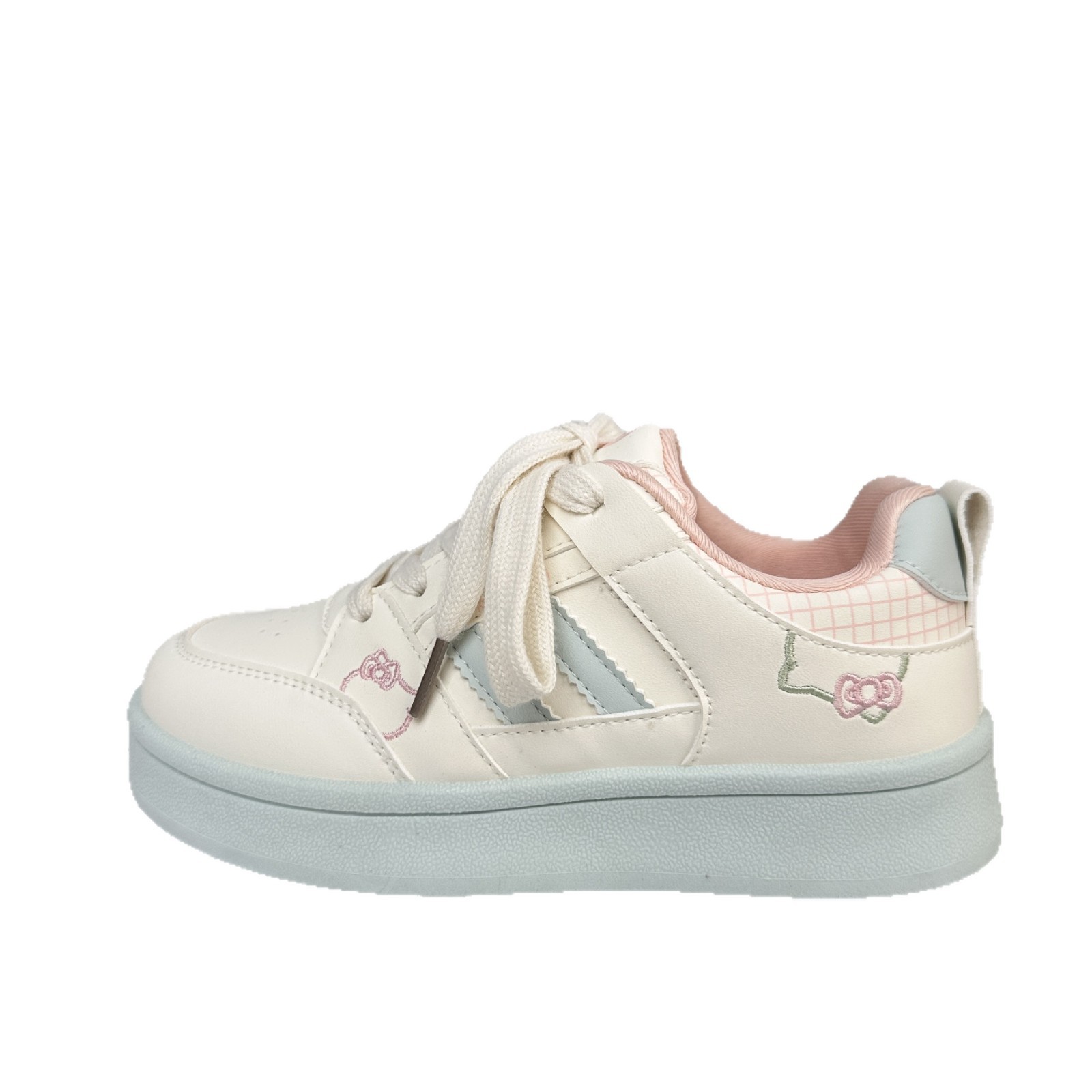 Zapatos de soleas gruesas de larga onda para mujeres 2025 nuevos zapatos blancos de verano nicho universal zapatos de pan de deporte casual