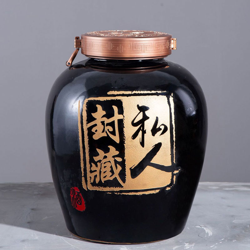 景德镇30包装50/100斤陶瓷酒坛密封酒缸白酒包装礼盒可定 制