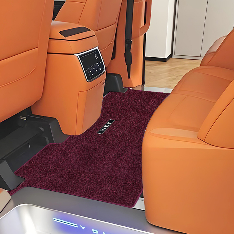 Interior Modification, Gaoshan Universal Foot Pad - middle-row-wine-red-imitation-cashmere-material