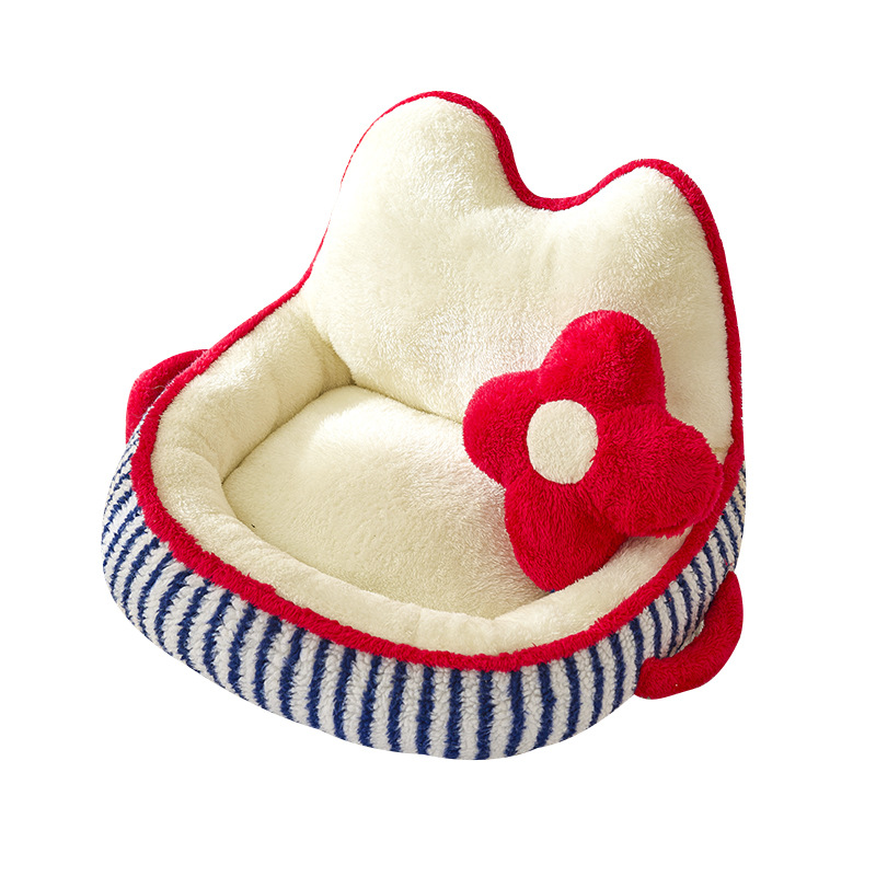 Nidos cálidos para gatos de otoño e invierno, adorables nidos para perros de terciopelo coral, sofás creativos personalizados para gatos, venta al por mayor de fábrica transfronteriza