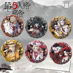 第五人格周辺 狂眼 赤蝶 赤夫人 昆虫学者 缶レーザーバッジ ギフトバッジ