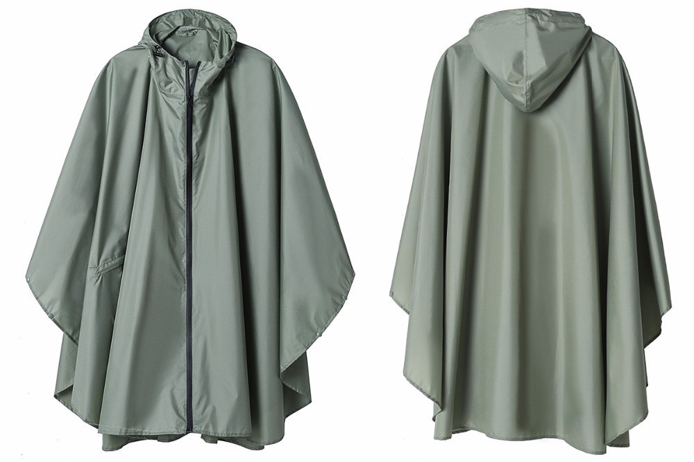 Japon ve Kore moda unisex panço yağmurluk açık bisiklet yürüyüş panço hafif baskılı fermuarlı yağmurluk panço