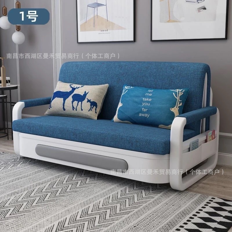 Cotton and linen [dark blue] free pillow