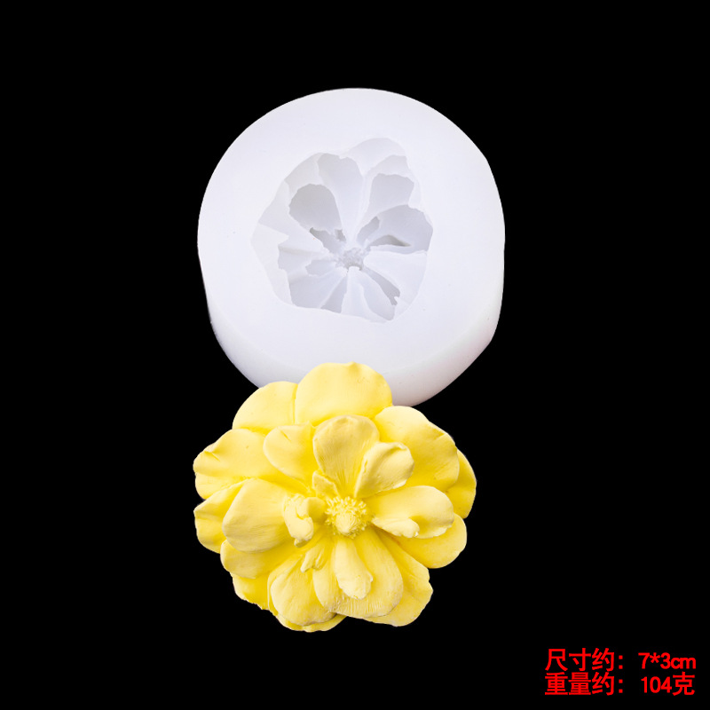 Flor Blooming forma molde fondant cake molde de silicona DIY para hornear llavero decoración epoxi