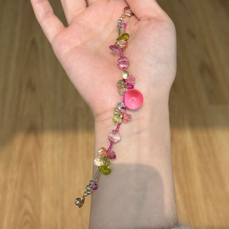Who Is Wearing the Black Plum Bracelet?~ the Black Plum Design Beaded Bracelet in Rose Red Is Fresh and Sweet Who Is Wearing the Black Plum Bracelet?~ the Black Plum Design Beaded Bracelet in Rose Red Is Fresh and Sweet