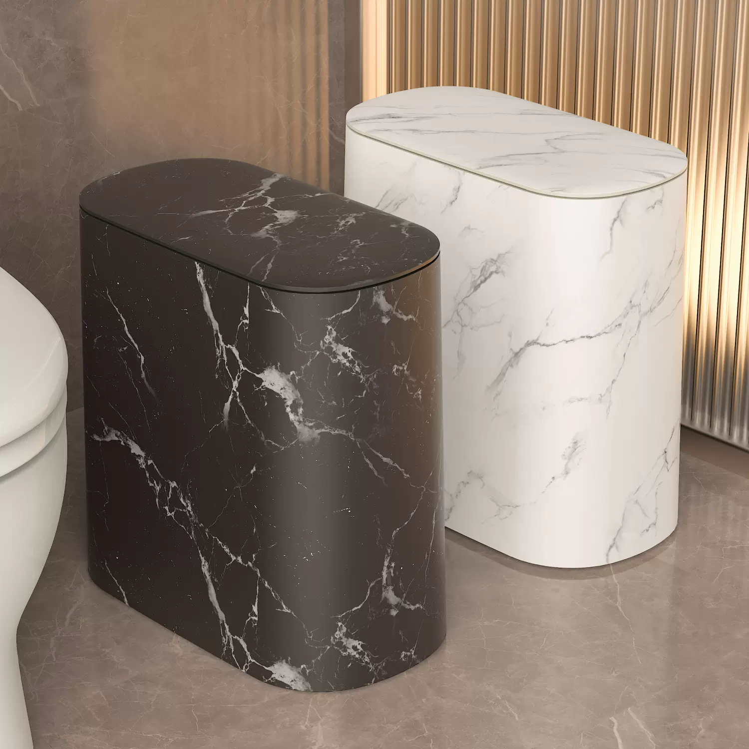 窄厕大容量厕所夹缝2025客厅卫生间专用垃圾桶家用纸篓带盖按压