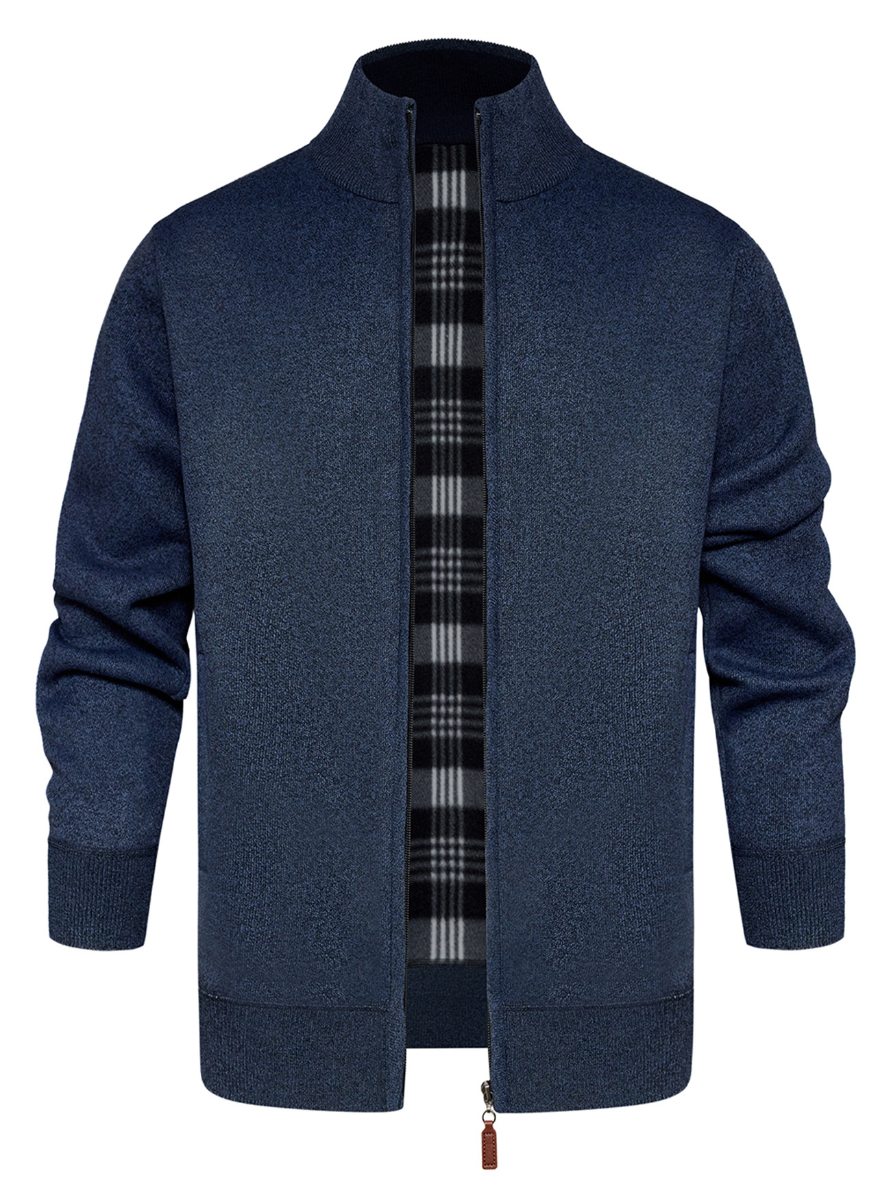 Nuevo transfronterizo de Europa y América Amazon moda de invierno con solapa Cardigan de manga larga jersey de punto engrosado suéter de hombre