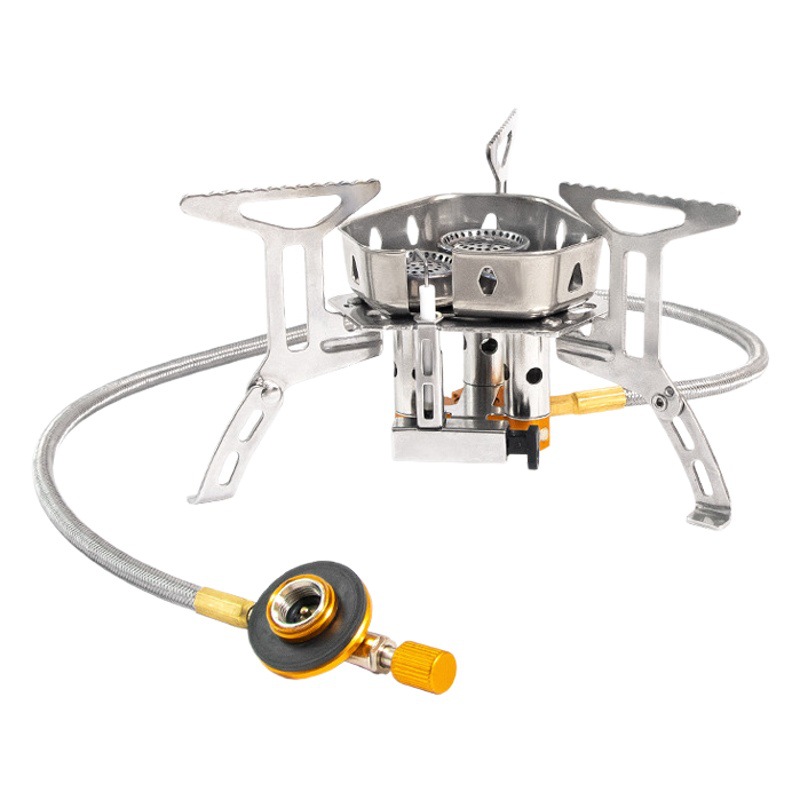 Casper Stove Outdoor Portable Gas Stove Wind-proof Fierce Three-head Stove Folding Water-boiling Tea Gas Stove