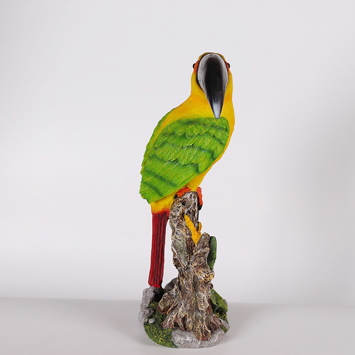 Resin Animal Toucan Model Sculpture Outdoor Desktop Crafts Decoration Ecological Farm Simulation Bird Decoration