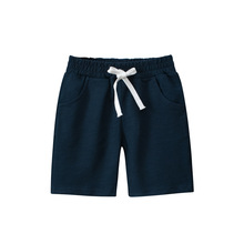 27kids韩版童装2025夏季新款男宝宝中裤纯色五分儿童短裤一件代发