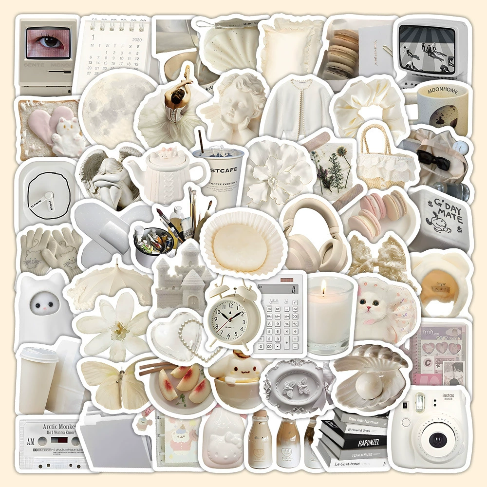 Sticker Pack, multi-design aesthetic stickers, 8×8 cm high-quality sheets, assorted counts 60–103 pcs