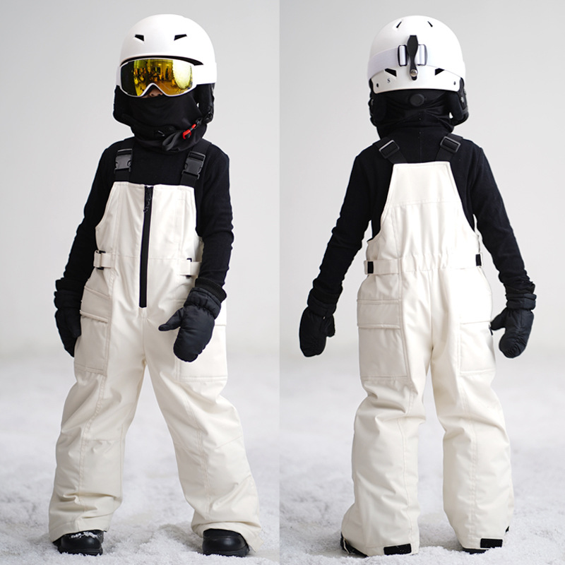 Jungen und Mädchen Hosen Snowboard und Snowboard Arbeitshosen Verstellbare 3 in 1 Arbeitshosen aus Baumwolle_voghion.com