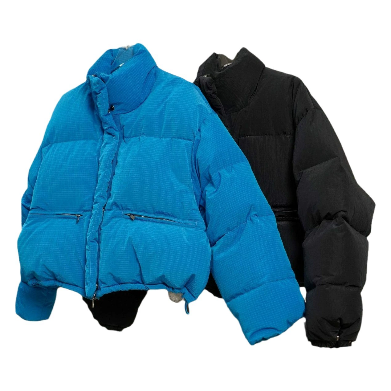 Новинка зимняя куртка в японском стиле Lou Fu в клетку, пуховик с текстурным воротником, укороченная куртка в свободном профиле 90 на утином пуху для женщин