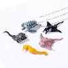 Three dimensional marine animal model, crystal, epoxy resin, in 3d format, seahorse, micro landscape