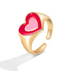 Brand metal ring heart shaped, Aliexpress, European style, on index finger, wholesale