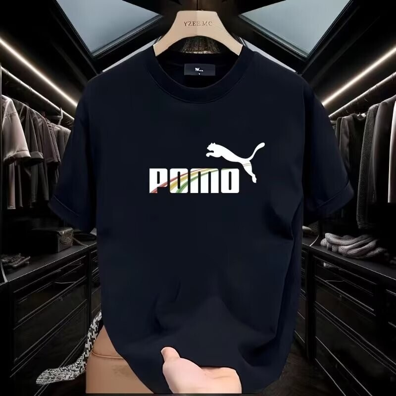 Summer 2025 American Style Hot Short-sleeved T-shirt Men's and Women's Top Instagram Popular Brand Street Loose Round Neck All-match