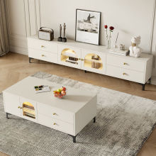 茶几电视柜简约现代客厅茶几组合小户型卧室一体茶几电视机柜工厂