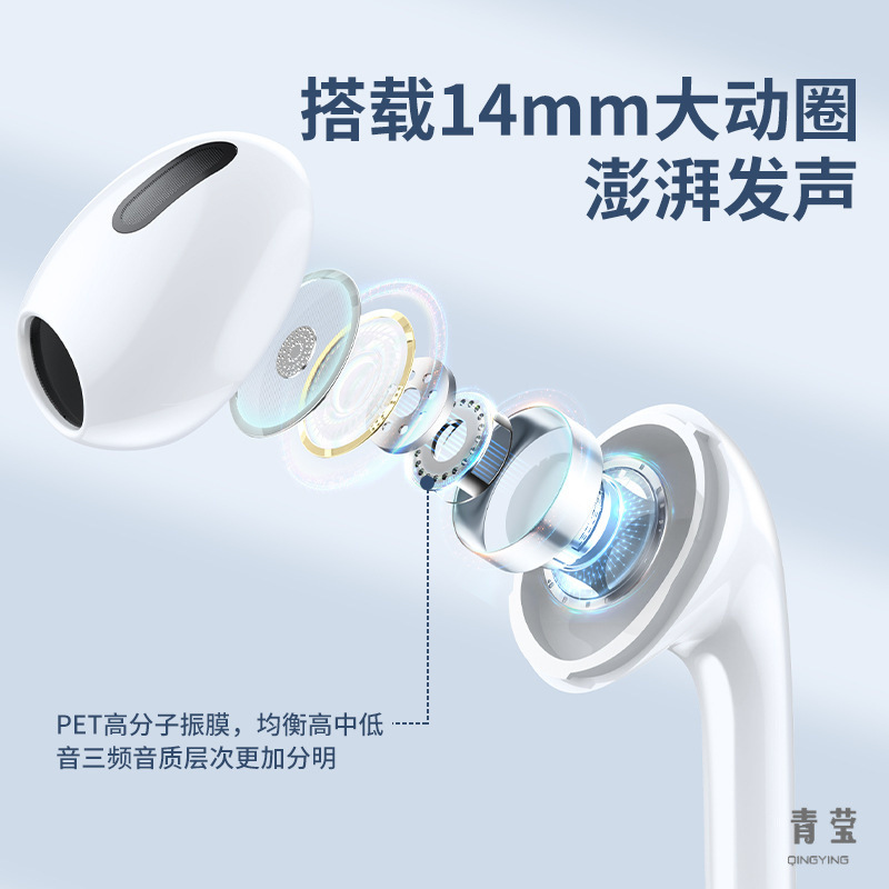 倍思耳机线控有线入耳式接口3.5圆孔圆头适用于不支持安卓无