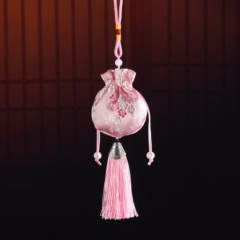 Guofeng 실크 복숭아 꽃가루 (향신료 가방 포함)