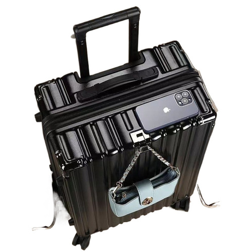 Travel suitcase, backpack, pull-along suitcase, swivel wheels, for women and men, students, 26-inch, boarding pass code, leather suitcase, 28-inch