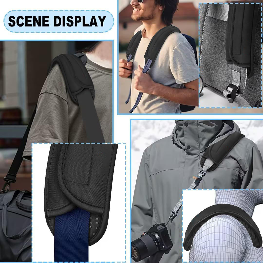 Universal Shoulder Pad, Extended, Breathable, Non-Slip, Pressure-Reducing, Suitable for Luggage Bags, Crossbody Bags, Fishing Boxes and Other Shoulder Straps