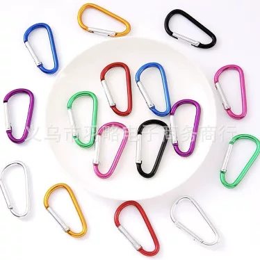 No. 5 aluminum alloy carabiner quick-release buckle for outdoor climbing and mountaineering, safety backpack hook, D-shaped buckle