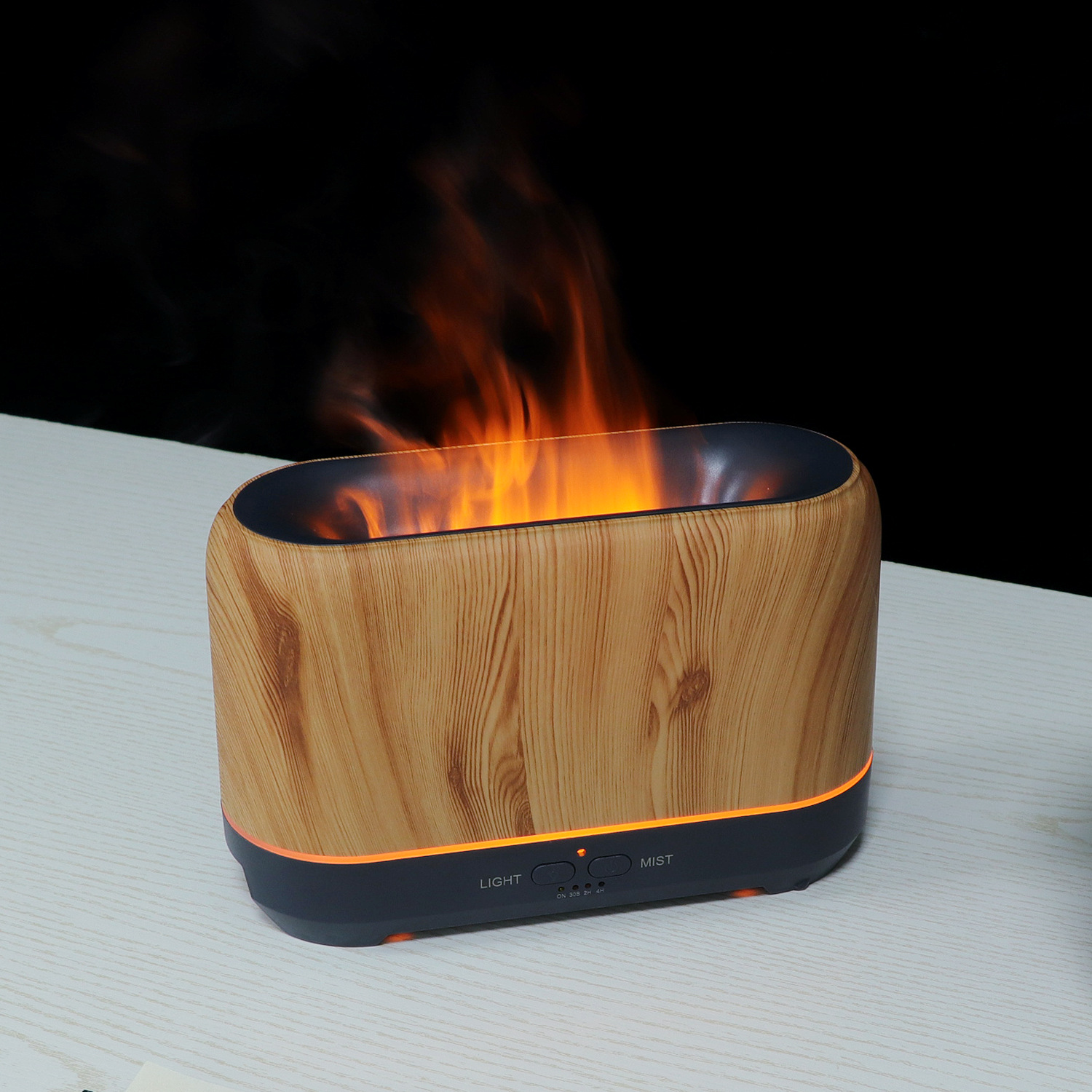 Humidificador de llama de simulación 3D aceite esencial máquina de aroma 5V fuente de humidificador de aroma doméstico fabricante de comercio electrónico transfronterizo