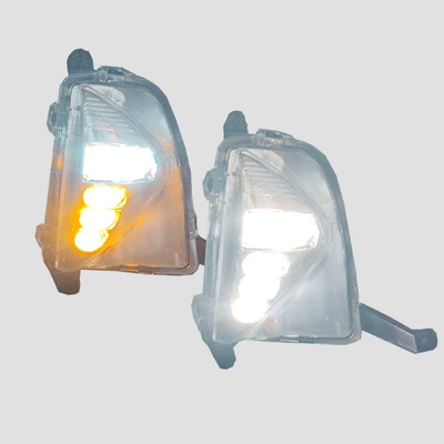 Suitable for 16-18 Toyota Prius Led Daytime Running Lights Daytime Running Lights Turn Signals Front Fog Lights Prius (Gündüz işıqları) - two-color-led-with-yellow-light-turning-front-fog-lights-price-per-pair