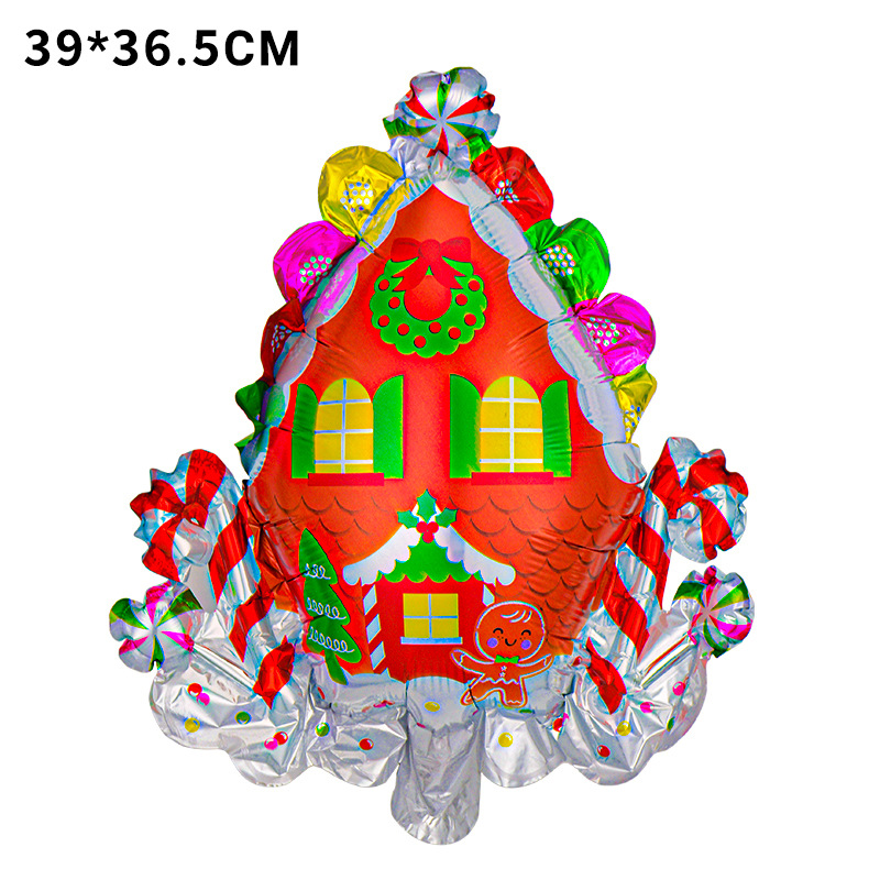 Mini dibujos animados Navidad globo de forma especial decoración de fiesta de Navidad dibujos animados Navidad película de aluminio globo suministros de empuje