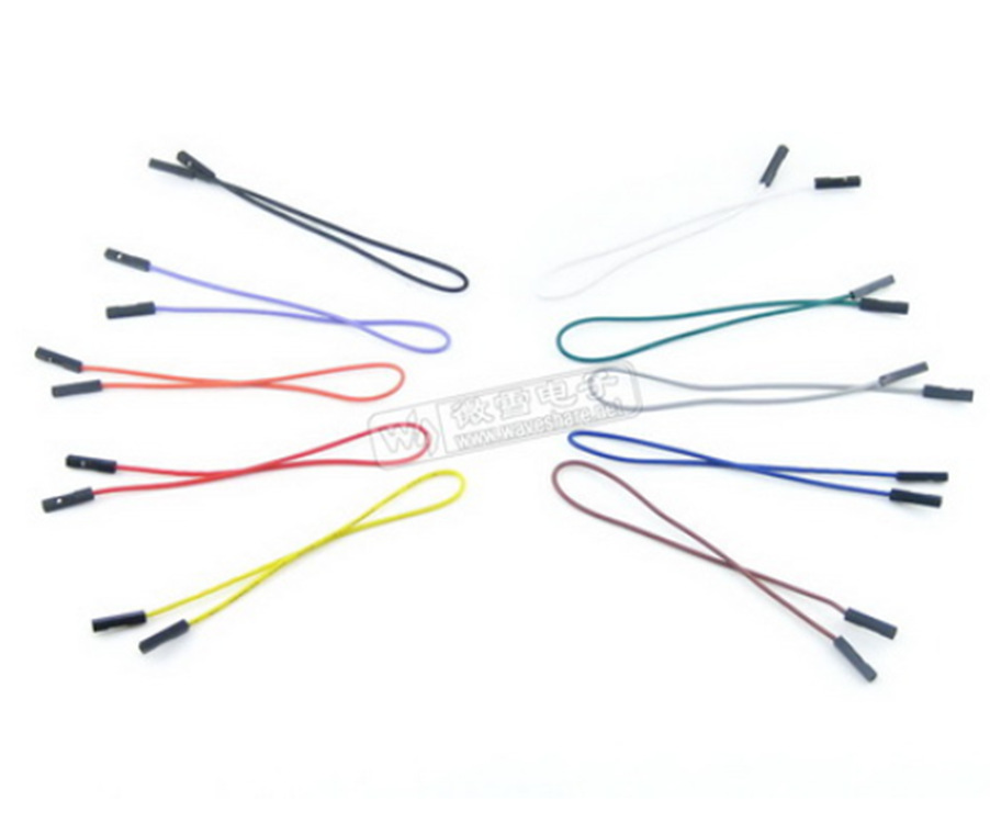 杜邦线 1PIN 200毫米适用2.54间距排针之间的连接 10条装不同颜色