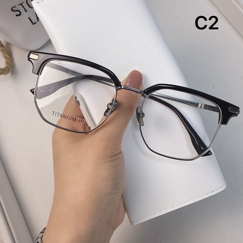 Wholesale New Titanium Frame Ultra-Clear Tr90 Glasses Frame Student Myopia Glasses Frame Eyebrow Frame Plain Glasses Frame 2228