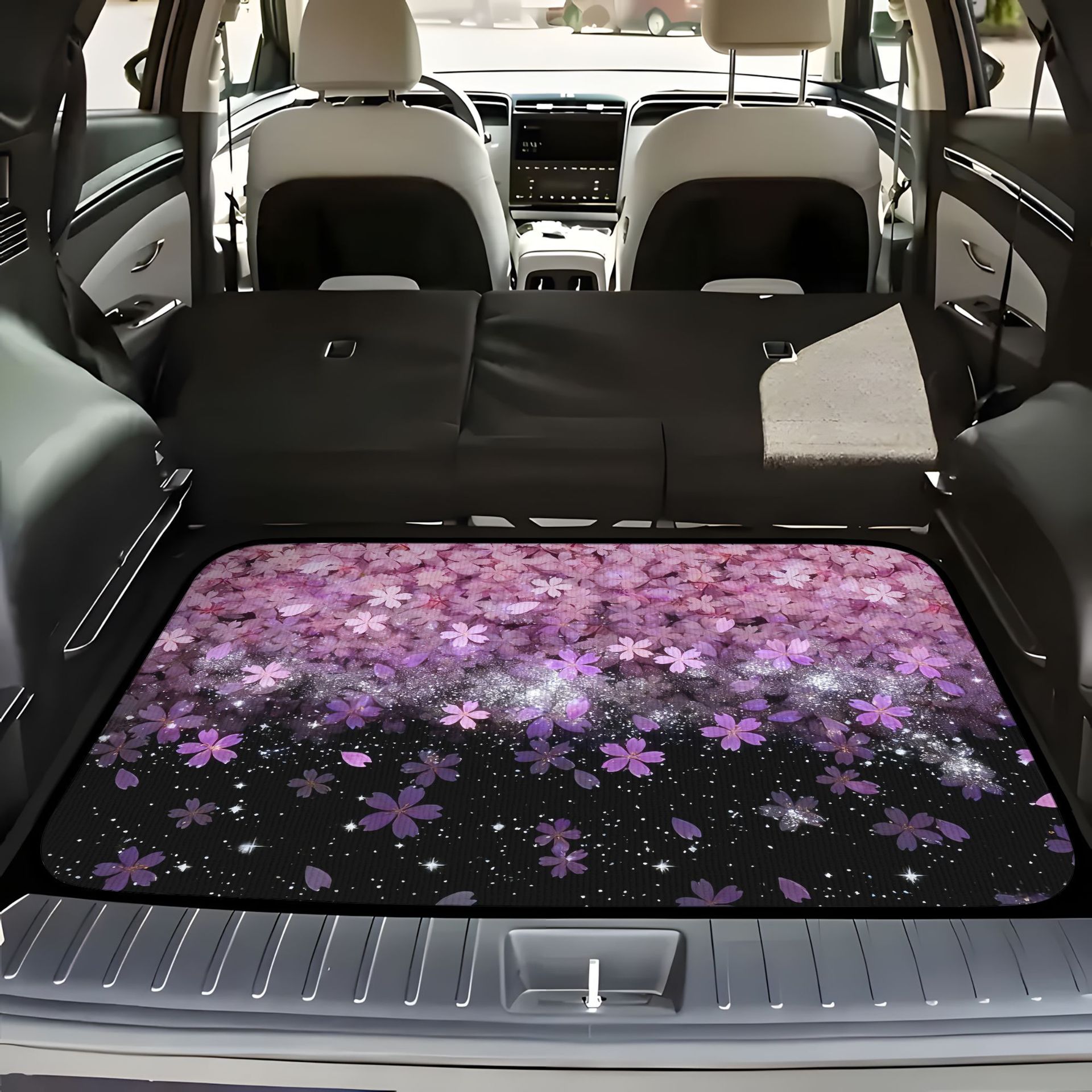 Butterfly Trunk Mat, Crystal Velvet, Stain-Resistant and Wear-Resistant, In-Car Storage Mat, Universal for All Seasons, Car Floor Mat, Cross-Border Bestseller