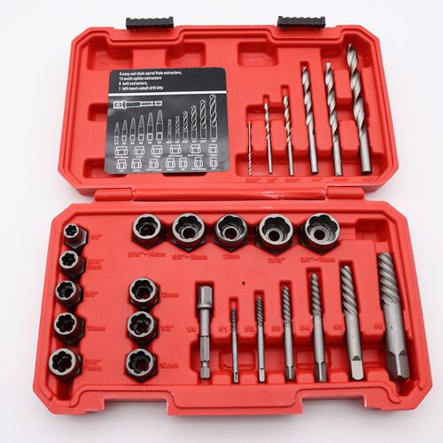 Nut separation, broken wire extractor, rusty nut breaker, sliding tooth bolt, reverse tooth sleeve, auto repair tool set
